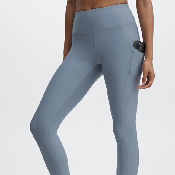 Fabletics Pants - Fabletics Cold Weather High-Waisted Pocket Legging in Raincloud Size M